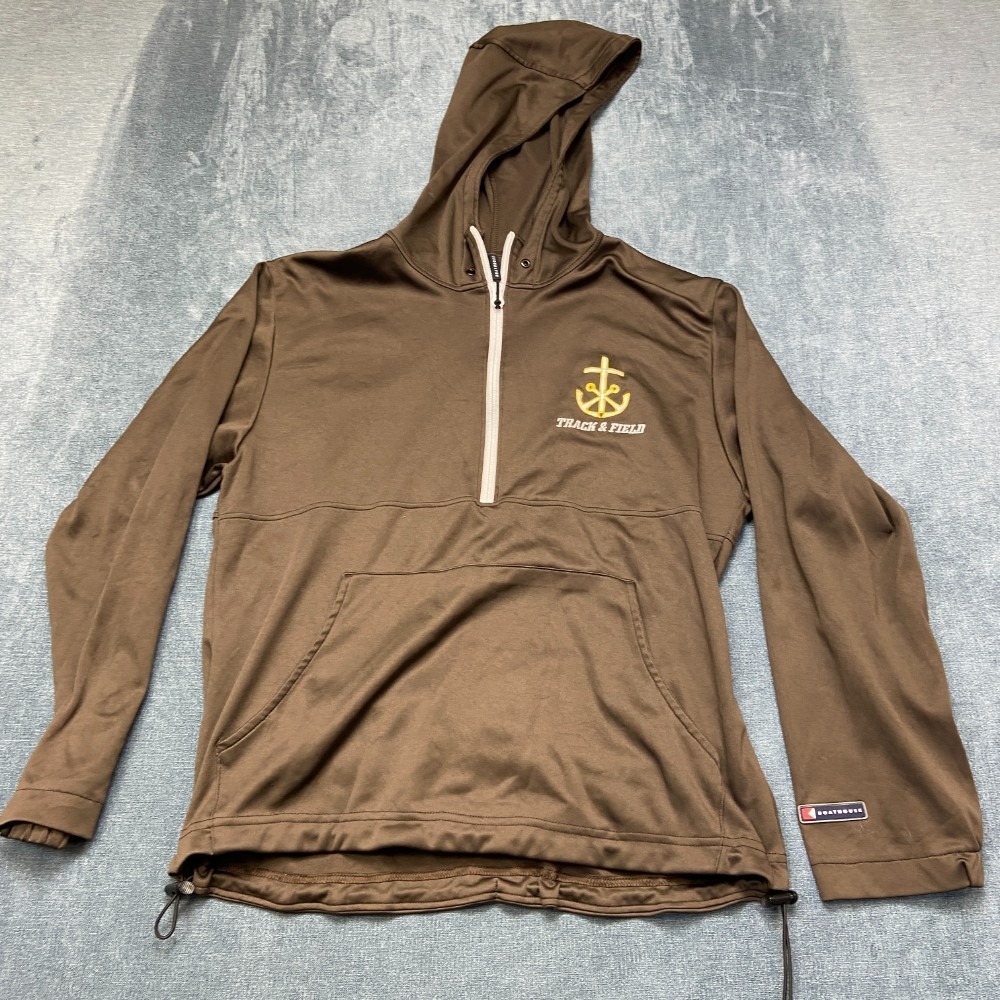 Boathouse Sports Hoodie Mens Medium Brown Everyday Wear Casual Half Zip Outdoor